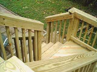 looking down the back stairs